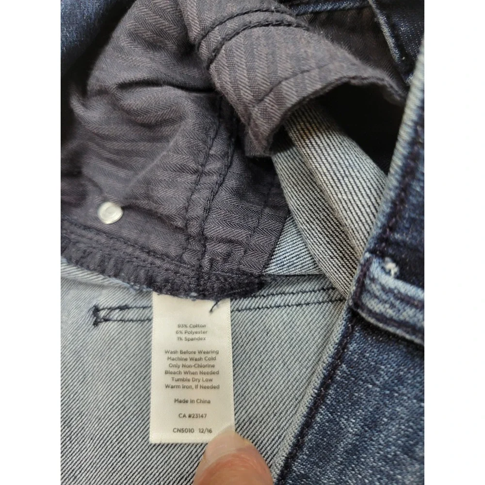 Talbots Flawless Five Pocket Jeans Womens 10P Petite Crop Capri Lace Up Stretch